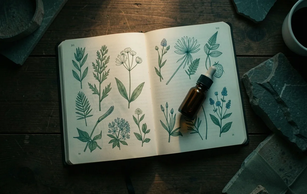 Detalle botánico editorial